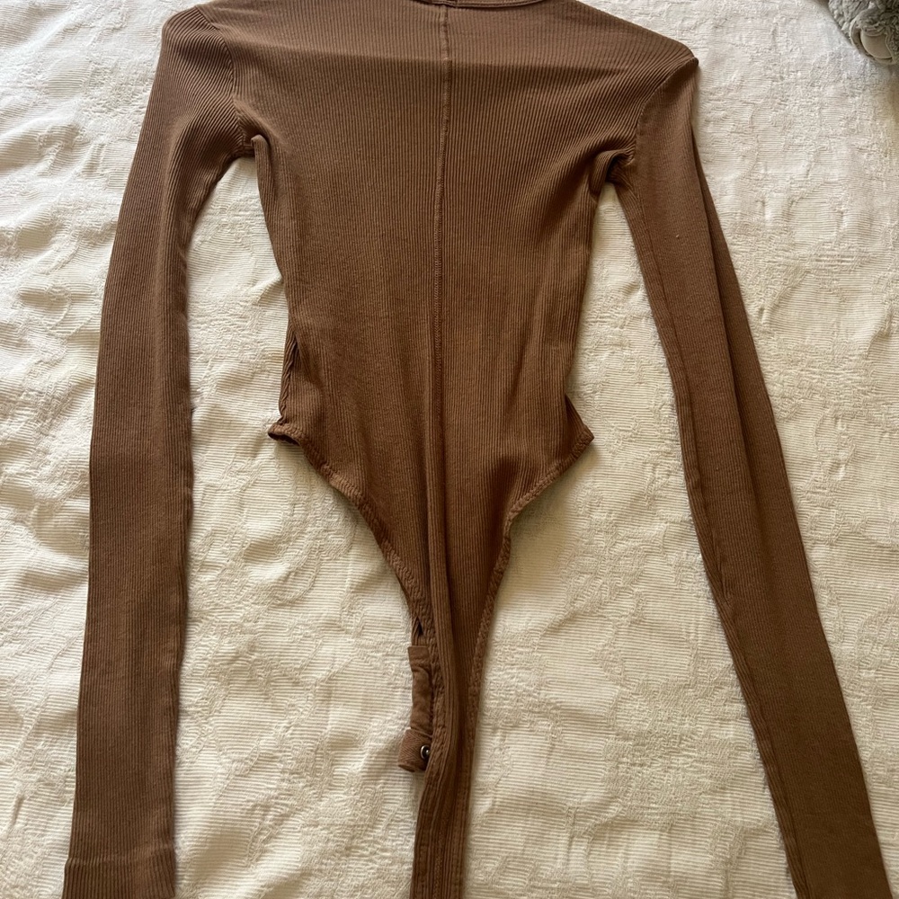 Redone Brown Long Sleeve Bodysuit - Picture 3 of 4